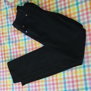 7 For All Mankind Kimmie Crop Black Jeans Sz 26 Like New